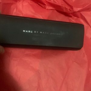 Marc Jacobs black sunglasses case. Snaps closed. Good cond. velvet inside